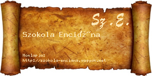 Szokola Enciána névjegykártya
